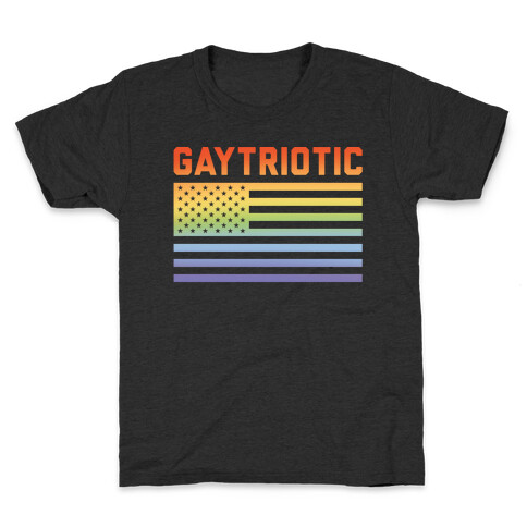 Gaytriotic White Print Kids T-Shirt