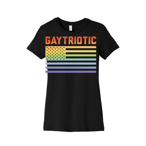 Gaytriotic White Print Womens T-Shirt