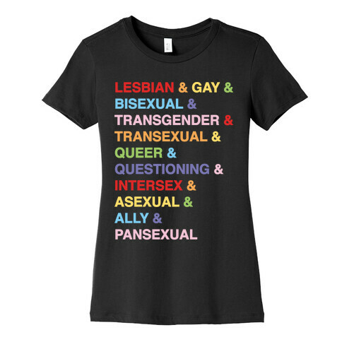 LGBTQIA And Then Some White Print Womens T-Shirt