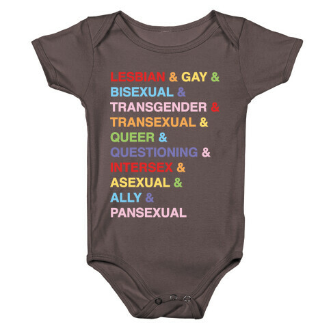 LGBTQIA And Then Some White Print Baby One-Piece