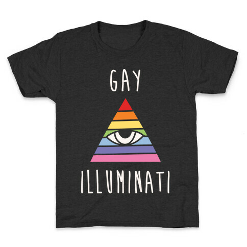 Gay Illuminati White Print Kids T-Shirt