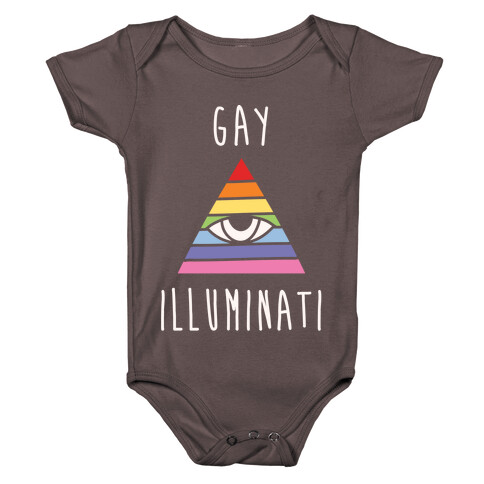 Gay Illuminati White Print Baby One-Piece
