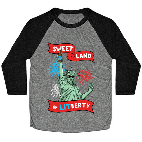 Sweet Land of LITberty Baseball Tee