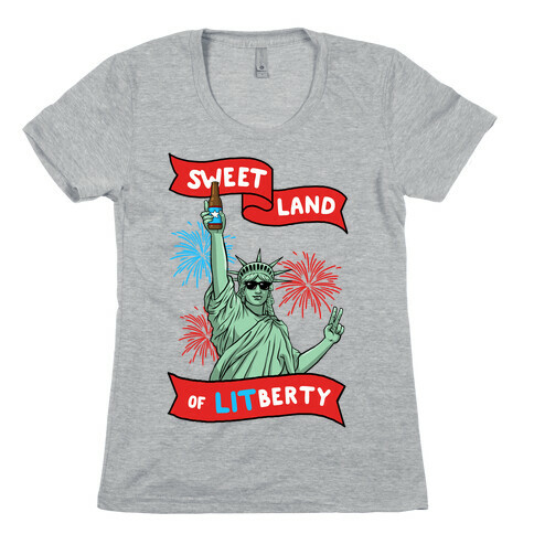 Sweet Land of LITberty Womens T-Shirt