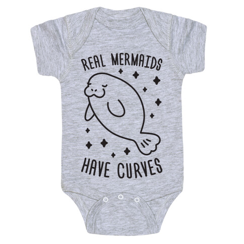 Real Mermaids Have Curves Baby One-Piece