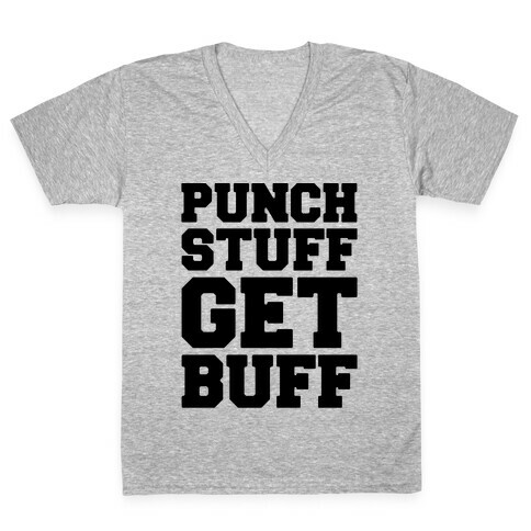 Punch Stuff Get Buff V-Neck Tee Shirt