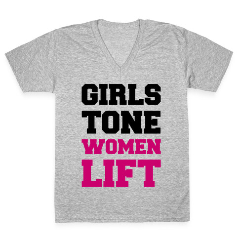 Girls Tone Women Lift V-Neck Tee Shirt