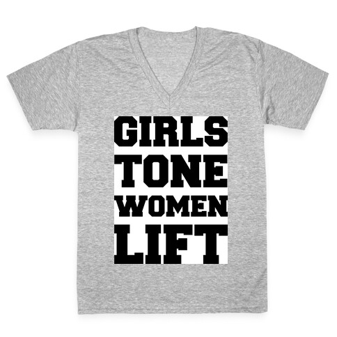 Girls Tone Women Lift V-Neck Tee Shirt