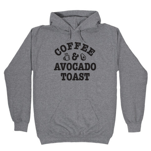 Coffee & Avocado Toast Hooded Sweatshirt