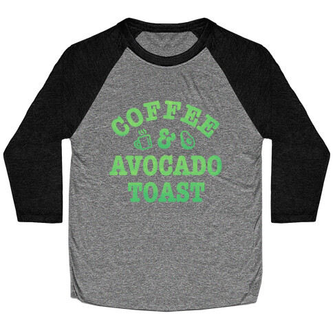 Coffee & Avocado Toast Baseball Tee