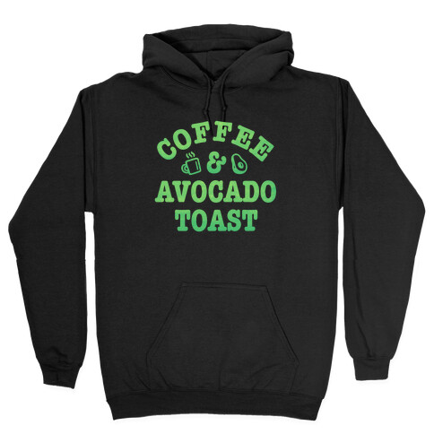 Coffee & Avocado Toast Hooded Sweatshirt