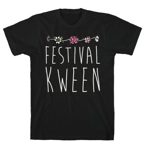 Festival Kween White Print T-Shirt