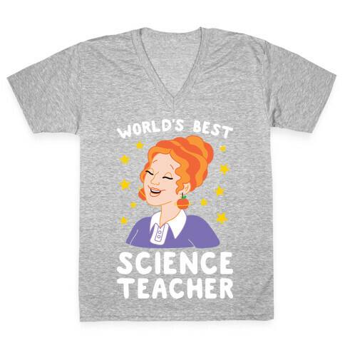 World's Best Science Teacher V-Neck Tee Shirt