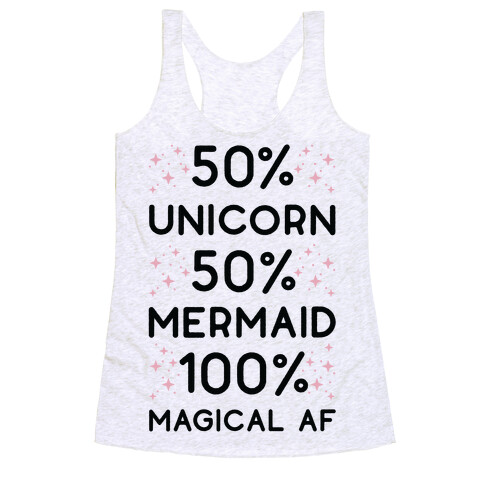 50% Unicorn 50% Mermaid Racerback Tank Top