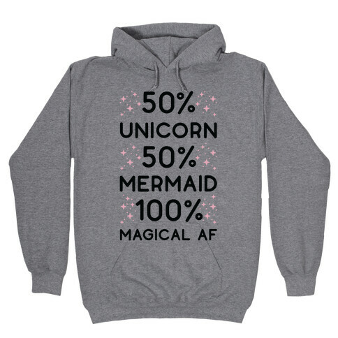 50% Unicorn 50% Mermaid Hooded Sweatshirt