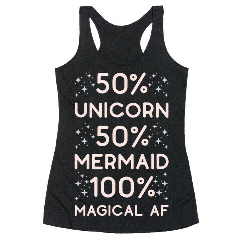 50% Unicorn 50% Mermaid Racerback Tank Top