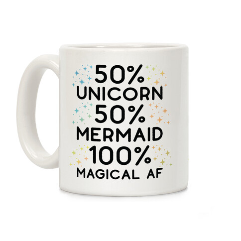 50% Unicorn 50% Mermaid Coffee Mug