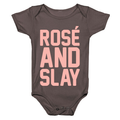 Rose' And Slay White Print Baby One-Piece