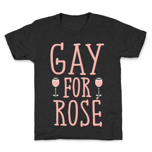 Gay For Rose' White Print Kids T-Shirt
