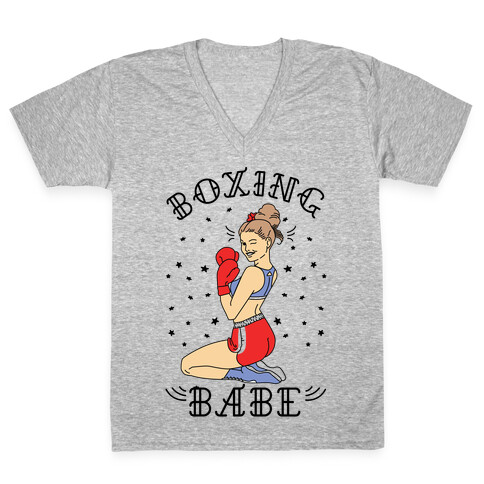 Boxing Babe V-Neck Tee Shirt