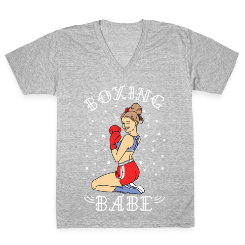 Boxing Babe V-Neck Tee Shirt