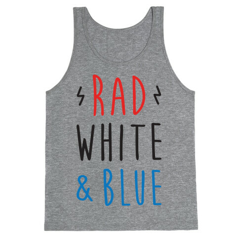 Rad White & Blue Tank Top