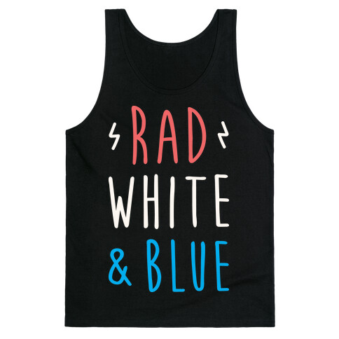Rad White & Blue Tank Top