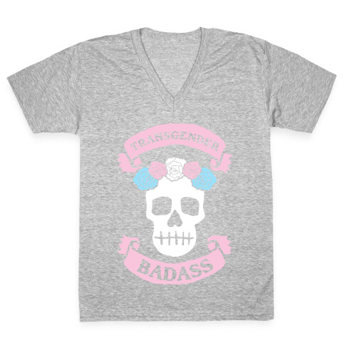 Transgender Badass V-Neck Tee Shirt