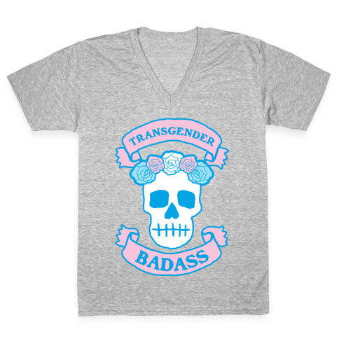 Transgender Badass V-Neck Tee Shirt