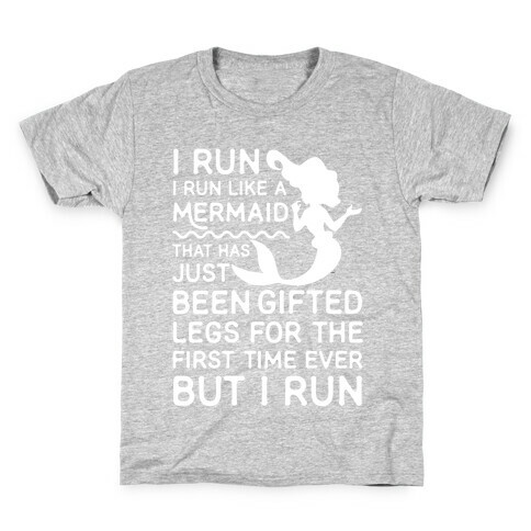 I Run Like a Mermaid Kids T-Shirt