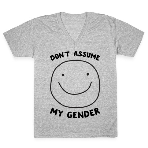 Don't Assume My Gender V-Neck Tee Shirt