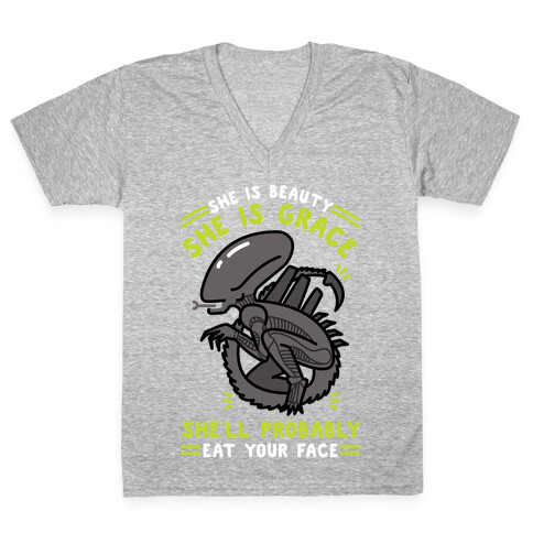 She'll Probably Eat Your Face V-Neck Tee Shirt