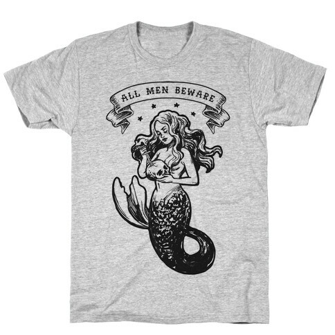 All Men Beware Vintage Mermaid T-Shirt