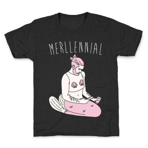 Merllennial White Print Kids T-Shirt