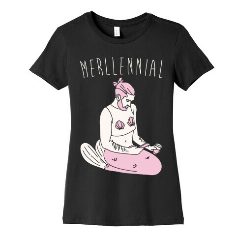 Merllennial White Print Womens T-Shirt