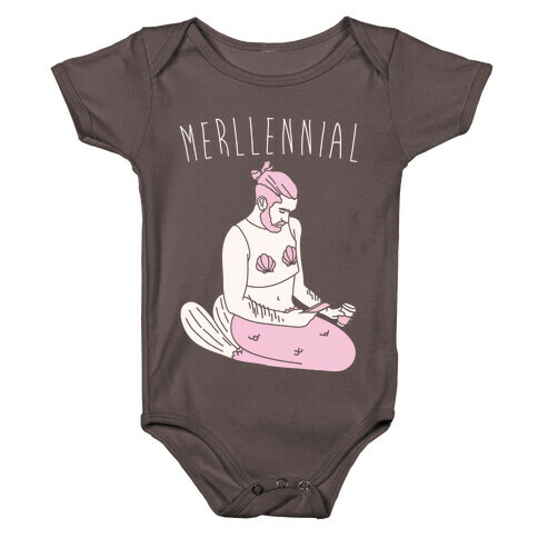 Merllennial White Print Baby One-Piece