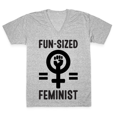 Fun-Sized Feminist V-Neck Tee Shirt