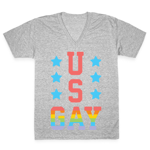 U.S.Gay V-Neck Tee Shirt