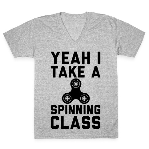 Yeah I Take A Spinning Class  V-Neck Tee Shirt