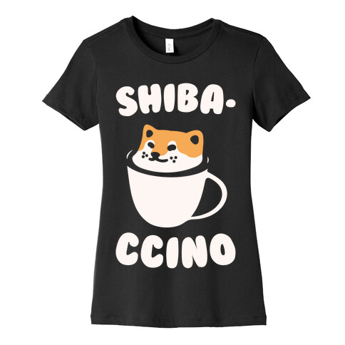 Shibaccino White Print Womens T-Shirt