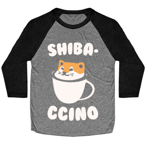 Shibaccino White Print Baseball Tee