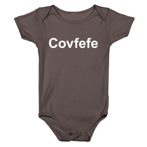 Covfefe White Print Baby One-Piece