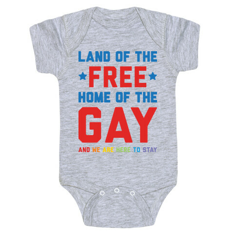 Land Of The Free Home Of The Gay Baby One-Piece