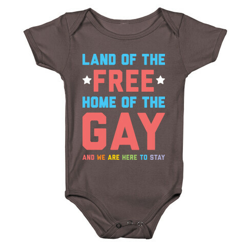 Land Of The Free Home Of The Gay Baby One-Piece