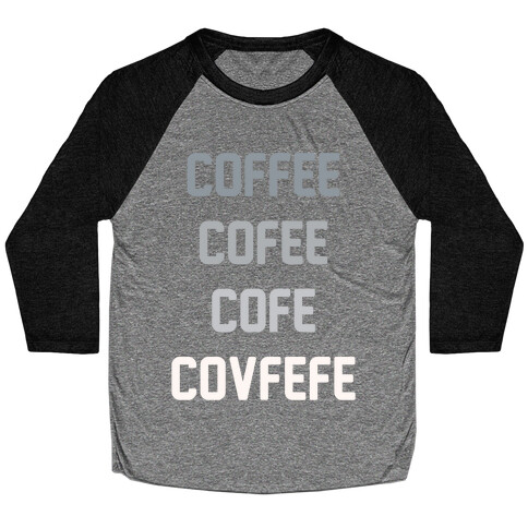 Woke Cofveve White Print Baseball Tee