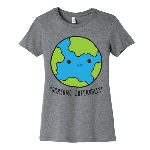 Earth Screams Internally Womens T-Shirt