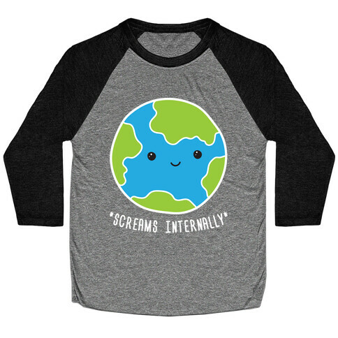 Earth Screams Internally Baseball Tee