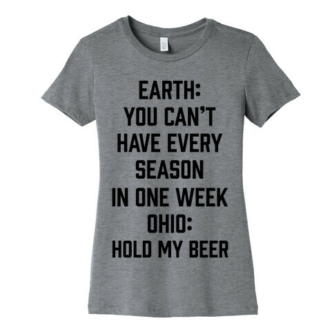 Every Season In One Week Ohio Womens T-Shirt