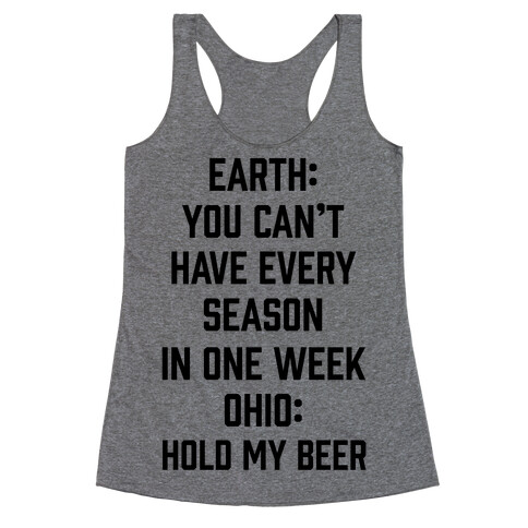 Every Season In One Week Ohio Racerback Tank Top