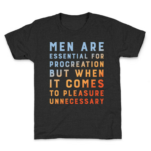 Men Aren't Necessary Quote White Print Kids T-Shirt